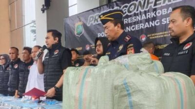 Polres Tangsel Mengamankan 27,7 Kg Ganja Siap Edar pada Malam Tahun Baru