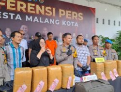 Polresta Malang Kota Mengamankan Pemuda yang Menyamar sebagai Pemudik dan Membawa 42 Kilogram Ganja