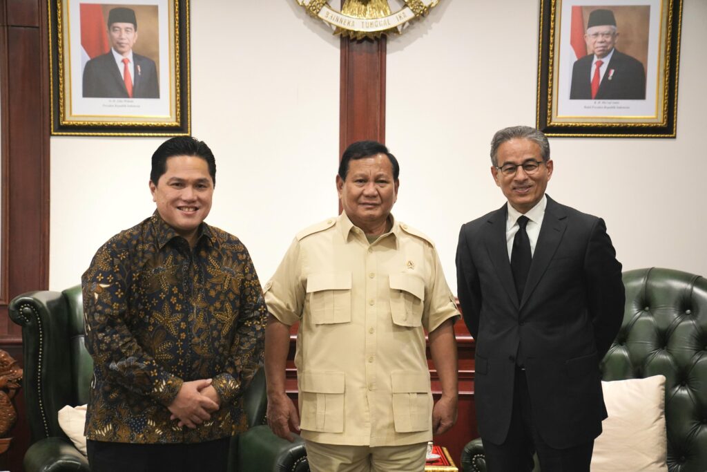 Meeting Between Prabowo Subianto and Erick Thohir Alongside Founder of Emaar Properties UAE, focusing on Potential Growth in Indonesia