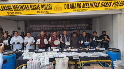 Pabrik Narkoba Terbesar di Indonesia Dioperasikan oleh WNA, Barang Bukti Senilai Rp 143 Miliar Ditemukan