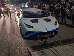 Penampakan Lamborghini Menabrak Pemulung hingga Meninggal di Jakarta Utara, Kaca Retak dan Atap Penyok