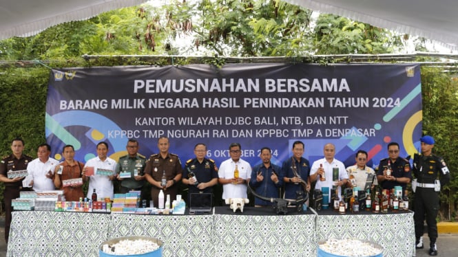 Bea Cukai Melakukan Pemusnahan Barang yang Diamankan Senilai Rp4,3 Miliar di Bali